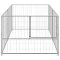 vidaXL Koterec pre psa strieborný 200x100x70 cm oceľový