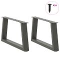 vidaXL Nohy konferenčného stolíka v tvare V, 2 ks, antracitové, 50 x (30-31,3) cm, oceľ