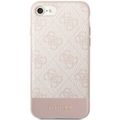 Obal Guess pre iPhone 7 / 8 / SE GUHCI8G4GLPI ružový HC PC/TPU 4G PU Spodný pásik