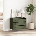 vidaXL Komoda olivovozelená 68x39x58,5 cm oceľ valcovaná za studena