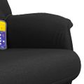 vidaXL Masážne sklápacie kreslo s podnožkou čierne látka