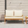 vidaXL Záhradná lavička s vankúšom Prírodný olej 115 x 65 x 71 cm
