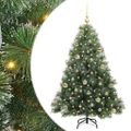 vidaXL Umelý vianočný stromček s 150 LED-i Zelená 150 cm PE a PVC