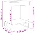 vidaXL Nočný stolík biely 40x35x50 cm spracované drevo