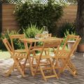 vidaXL Skladacie záhradné stoličky 6 pcs Prírodná 40 x 53 x 80 cm