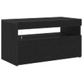 vidaXL TV skrinka 75 x 35 x 40 cm Čierny dub Kompozitné drevo