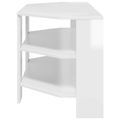 vidaXL RohováTVskriňa 102x40,5x45cm Vysoko lesklá biela