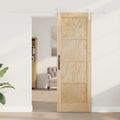 vidaXL Posuvné dvere 73,5 x 211 cm Borovicový masív Prírodná a biela