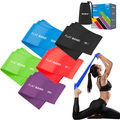 Latexová sada cvičebních pásů Long Band Ls-1, 1,5-11,5 kg, 5 pásů, barevná, REBEL ACTIVE