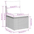 vidaXL Súprava záhradných pohoviek 5 ks Sivá polyratan