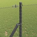 vidaXL Hexagonálny plotový základ 25 x 1,2 m PVC potiahnutá oceľ Sivá