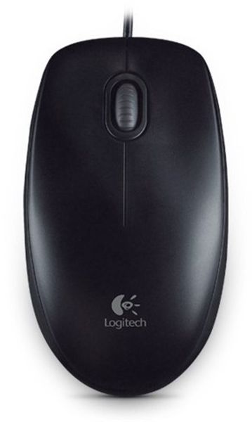 Logitech B100/Kancelárska/Optická/800 DPI/Drôtová USB/Čierna