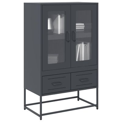 vidaXL Vysoká skrinka antracitová 68x39x111,5 cm oceľ