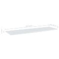 vidaXL Prídavné police 8 ks, lesklé biele 100x30x1,5 cm, drevotrieska