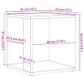 vidaXL Príručný stolík staré drevo 33x33x34 cm kompozitné drevo