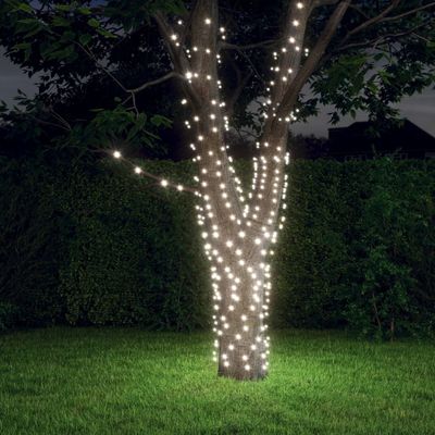 vidaXL Solárne svetlá 2 ks 2x200 LED studené biele vnútorné vonkajšie