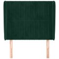 vidaXL Čelo postele so záhybmi tmavosivé 83x23x118/128 cm zamat