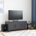 vidaXL TV skrinka antracit 100,5x39x43,5 cm oceľ