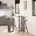 vidaXL Nohy barového stola v tvare T, 2 ks, antracitové, 50x35x(100-101) cm, oceľ