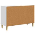 vidaXL Servírovacia skriňa Biela s vysokým leskom 89 x 34,5 x 60 cm