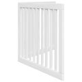 vidaXL Brána pre psa skladacia 2 panely biela 160 cm topoľové drevo