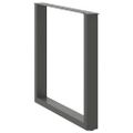 vidaXL Nohy k jedálenskému stolu v tvare U, 3 ks, antracitové, 90 x (72-73) cm, oceľ