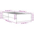 vidaXL Posteľný rám čierny 75x190 cm kompozitné drevo a kov