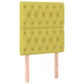 vidaXL Čelo postele s LED zelené 80x7x118/128 cm látka