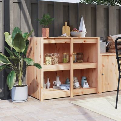 vidaXL Vonkajšia kuchynská skrinka MEPPEL 106x55x92 cm masívna borovica