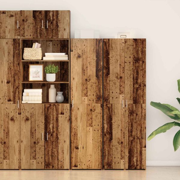 vidaXL Highboard Staré drevo 45 x 42,5 x 185 cm