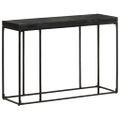vidaXL Konzolový stolík čierny 110x35x76 cm akáciový a mangovníkový masív