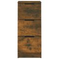 vidaXL Komoda dymový dub 30x30x70 cm spracované drevo