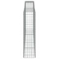 vidaXL Oblúkové gabiónové koše 4ks 400x50x180/200cm pozinkované železo