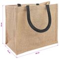 vidaXL Jutové tašky 50 Prírodná a čierna 26 x 22 x 14 cm
