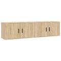 vidaXL Nástenné TV skrinky 2 ks dub sonoma 80x34,5x40 cm