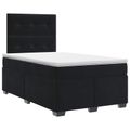 vidaXL Posteľ boxspring s matracom Čierna 120 x 200 cm Zamat