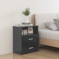 vidaXL Nočné stolíky 2 ks sivé 50x32x60 cm