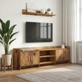vidaXL TV skrinka 168 x 33 x 47 cm Staré drevo Kompozitné drevo