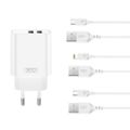 XO wall charger CE34 2x USB 2,4A white + Lightning cable