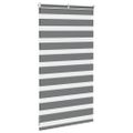 vidaXL Zebra roleta tmavošedá 70x100 cm šírka látky 65,9 cm polyester