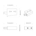 vidaXL Závesná konzola na skrinku 12 ks Biela 70 x 48 x 19 mm