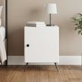 vidaXL Nočný stolík Biela s vysokým leskom 43 x 34,5 x 50 cm