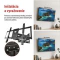 Konzolový nástenný TV držiak 32–98" (81–249 cm)