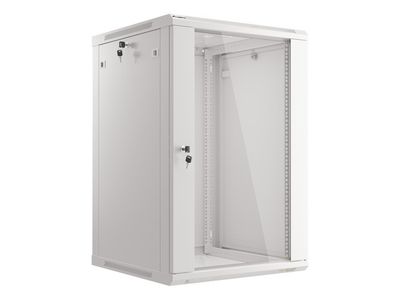 Lanberg 19'' racková skriňa na montáž na stenu 18u/600x600 (flat pack) sivá V2