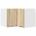vidaXL Závesná skrinka Sonoma dub a biela 57 x 57 x 40 cm