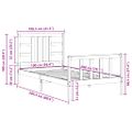 vidaXL Rám postele s čelom medovohnedý 100x200 cm masívne drevo