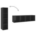 vidaXL TV skrinky 2 ks lesklé sivé 142,5x35x36,5 cm drevotrieska