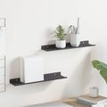 vidaXL Závesná polica 2 ks Čierny 40 x 8,5 x 2,5 cm Oceľ