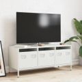 vidaXL TV skrinka biela 101,5x39x43,5 cm oceľ valcovaná za studena