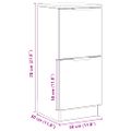 vidaXL Komoda dub artisan 30x30x70 cm spracované drevo